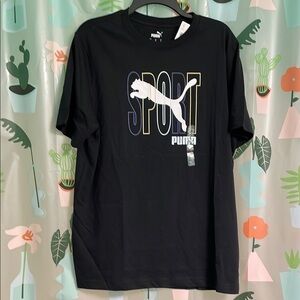 Puma Black Graphic Men's Tee